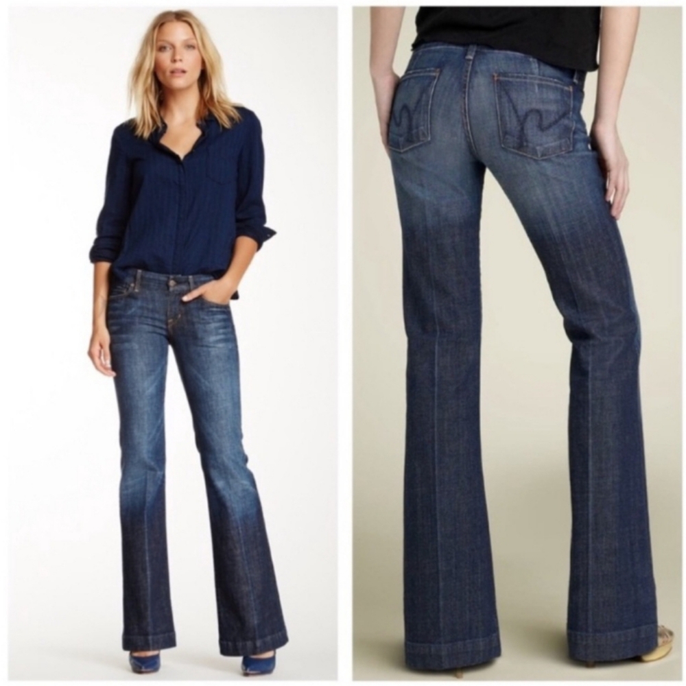 Citizens of Humanity Faye Stretch #003 Low Waist Full Leg Jeans